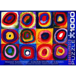 Eurographics (6000-1323) - Vassily Kandinsky: "Farbstudie Quadrate" - 1000 Teile Puzzle