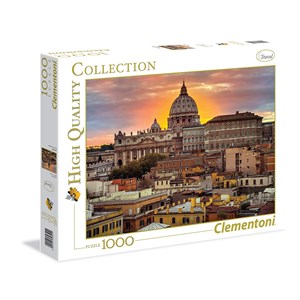 Clementoni (39341) - "Petersdom im Sonnenuntergang" - 1000 Teile Puzzle