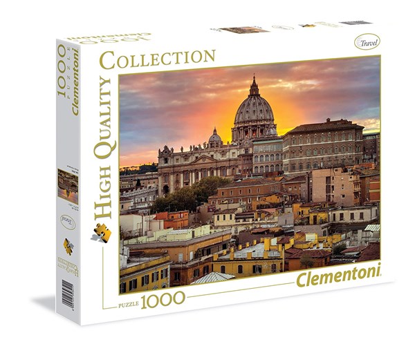 Clementoni (39341) - "Petersdom im Sonnenuntergang" - 1000 Teile Puzzle