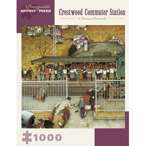 Pomegranate (AA908) - Norman Rockwell: "Crestwood Commuter Station" - 1000 Teile Puzzle