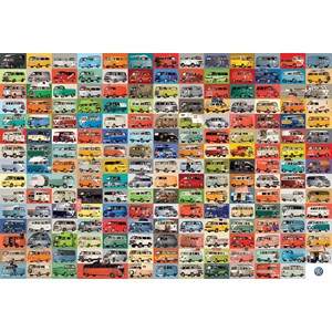 Eurographics (8220-0783) - "The Volkswagon Groovy Bus Collage" - 2000 Teile Puzzle