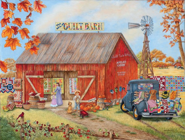 SunsOut (52881) - Kay Lamb Shannon: "The Quilt Barn" - 500 Teile Puzzle