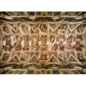 Clementoni (39225) - Michelangelo: "Gewölbe-Ansicht der Sixtinischen Kapelle" - 1000 Teile Puzzle