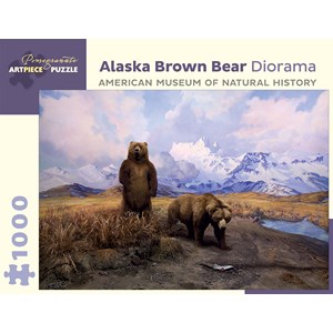 Pomegranate (AA940) - "Alaska Brown Bear Diorama" - 1000 Teile Puzzle