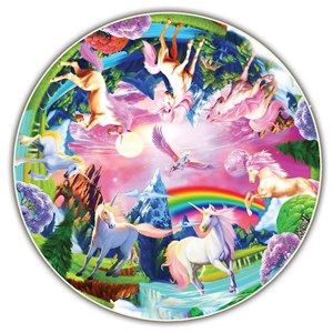 A Broader View (393) - "Unicorn Bliss (Round Table Puzzle)" - 50 Teile Puzzle