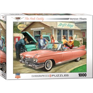 Eurographics (6000-0955) - "Mit dem pinken Caddy unterwegs" - 1000 Teile Puzzle