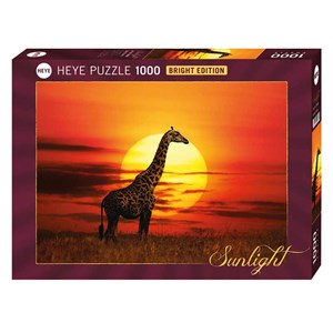 Heye (29688) - "Sonnenuntergang in der Savanne" - 1000 Teile Puzzle