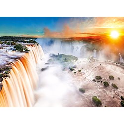 Clementoni (39385) - "Sonnenuntergang am Wasserfall" - 1000 Teile Puzzle