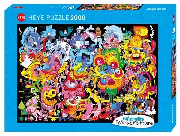 Heye (29767) - Jon Burgerman: "Psychedoodlic" - 2000 Teile Puzzle