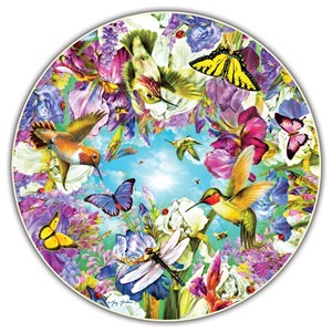 A Broader View (412) - "Hummingbirds (Round Table Puzzle)" - 500 Teile Puzzle