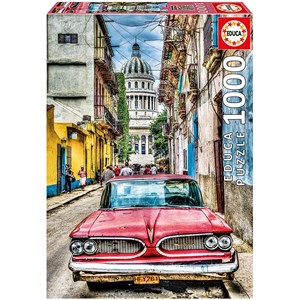 Educa (16754) - "Vintage Car In Old Havana" - 1000 Teile Puzzle