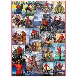 Eurographics (6000-0777) - "Royal Canadian Mounted Police, Collage" - 1000 Teile Puzzle