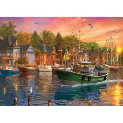 Eurographics (6000-0969) - Dominic Davison: "Sonnenuntergang im Hafen" - 1000 Teile Puzzle