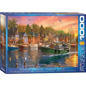Eurographics (6000-0969) - Dominic Davison: "Sonnenuntergang im Hafen" - 1000 Teile Puzzle
