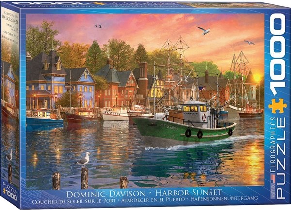 Eurographics (6000-0969) - Dominic Davison: "Sonnenuntergang im Hafen" - 1000 Teile Puzzle