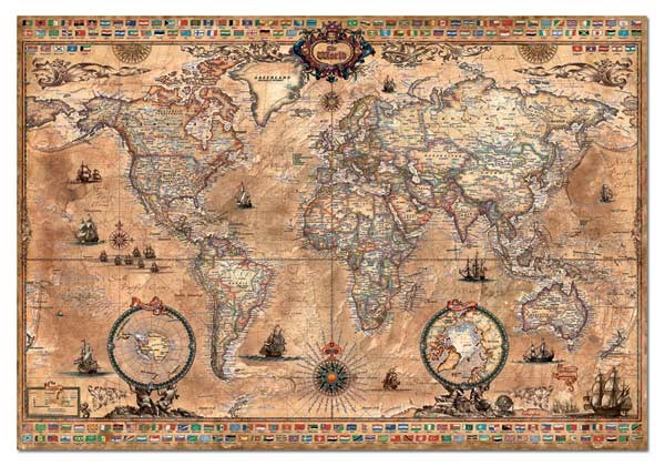 Educa (15159) - "Antike Weltkarte" - 1000 Teile Puzzle