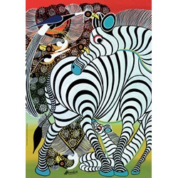 Heye (29425) - Edward Tingatinga: "Zebra" - 1000 Teile Puzzle