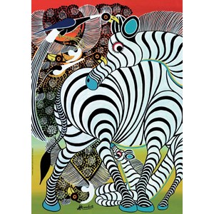 Heye (29425) - Edward Tingatinga: "Zebra" - 1000 Teile Puzzle