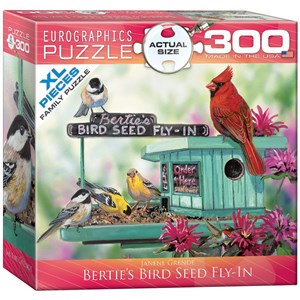 Eurographics (8300-0604) - Janene Grende: "Bertie's Bird Seed Fly-In" - 300 Teile Puzzle