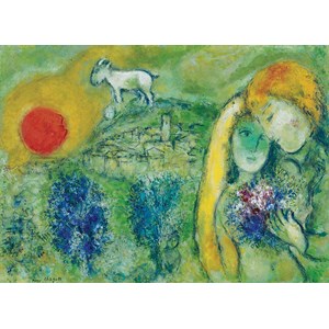Eurographics (6000-0848) - Marc Chagall: "Liebende in Vence" - 1000 Teile Puzzle