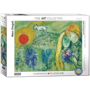 Eurographics (6000-0848) - Marc Chagall: "Liebende in Vence" - 1000 Teile Puzzle