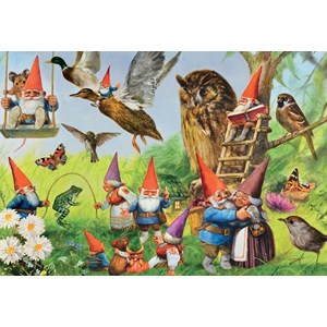 Jumbo (18322) - "Mit den Heinzelmännchen im Wald" - 1000 Teile Puzzle