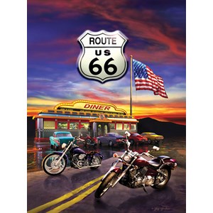 SunsOut (37122) - Greg Giordano: "Route 66 Diner" - 1000 Teile Puzzle