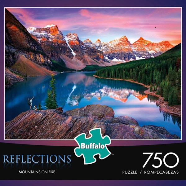Buffalo Games (17092) - "Mountains on Fire (Reflections)" - 750 Teile Puzzle
