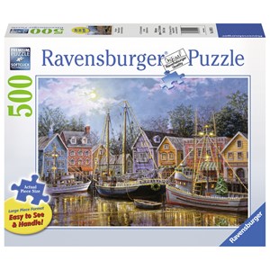 Ravensburger (14912) - Nicky Boehme: "Ships Aglow" - 500 Teile Puzzle
