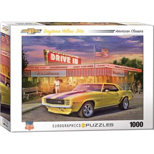 Eurographics (6000-0986) - Greg Giordano: "Gelber Chevrolet Daytona Zeta" - 1000 Teile Puzzle