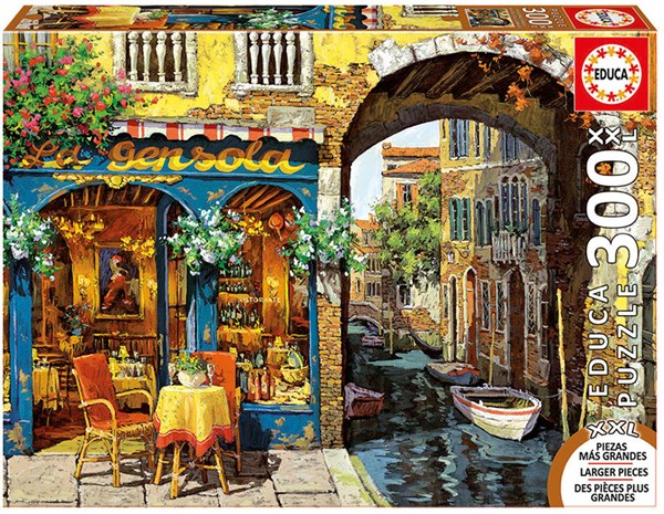 Educa (16743) - Viktor Shvaiko: "Restaurant am Stadtkanal" - 300 Teile Puzzle