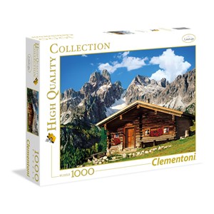 Clementoni (39297) - "Idyllische Berghütte in Österreich" - 1000 Teile Puzzle