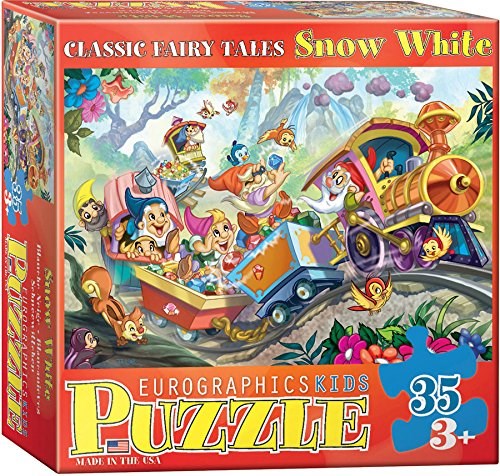 Eurographics (6035-0422) - "Schneewittchen und die sieben Zwerge" - 35 Teile Puzzle