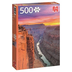 Jumbo (18399) - "Abenddämmerung im Grand Canyon" - 500 Teile Puzzle