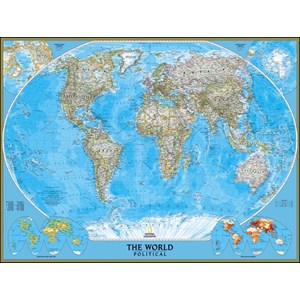 New York Puzzle Co (NPZNG1601) - "Die Welt als Karte" - 1000 Teile Puzzle