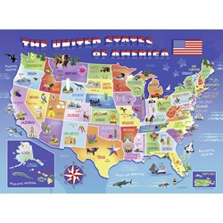 Ravensburger (10936) - Greg Giordano: "USA State Map" - 100 Teile Puzzle