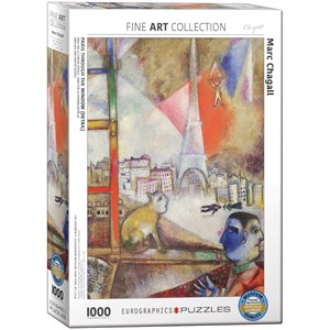 Eurographics (6000-0853) - Marc Chagall: "Paris aus dem Fenster" - 1000 Teile Puzzle