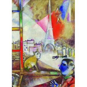 Eurographics (6000-0853) - Marc Chagall: "Paris aus dem Fenster" - 1000 Teile Puzzle