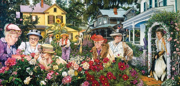 SunsOut (44383) - Susan Brabeau: "Frauen im Garten" - 1000 Teile Puzzle