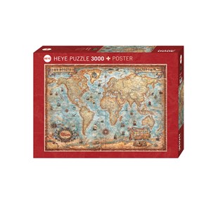 Heye (29275) - "Die Welt" - 3000 Teile Puzzle