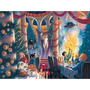 New York Puzzle Co (NPZHP1609) - "Harry Potter, Weihnachten in Hogwarts" - 500 Teile Puzzle
