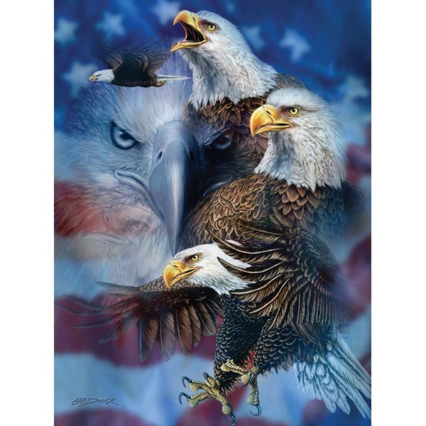 SunsOut (46530) - Steven Michael Gardner: "Patriotische Adler" - 1000 Teile Puzzle