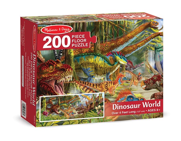 Melissa and Doug (8908) - "Dinosaur World" - 200 Teile Puzzle