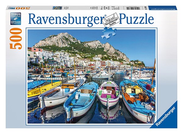 Ravensburger (14660) - "Farbenfroher Hafen" - 500 Teile Puzzle