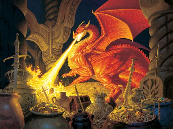 SunsOut (75570) - Greg Hildebrandt: "Smaug Dragon" - 1000 Teile Puzzle