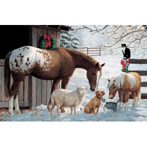 Cobble Hill (58857) - Persis Clayton Weirs: "Barnyard Greetings" - 35 Teile Puzzle
