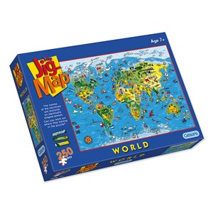 Gibsons (G1050) - "Jigmap World" - 250 Teile Puzzle