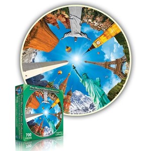 A Broader View (362) - "Legendary Landmarks (Round Table Puzzle)" - 500 Teile Puzzle