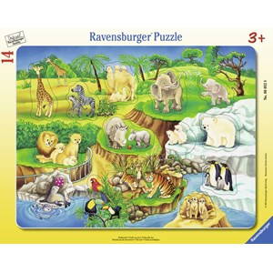 Ravensburger (06052) - "Zoobesuch" - 14 Teile Puzzle