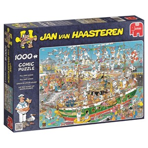 Jumbo (19014) - Jan van Haasteren: "Auf dem Schiff ist nichts im Griff!" - 1000 Teile Puzzle